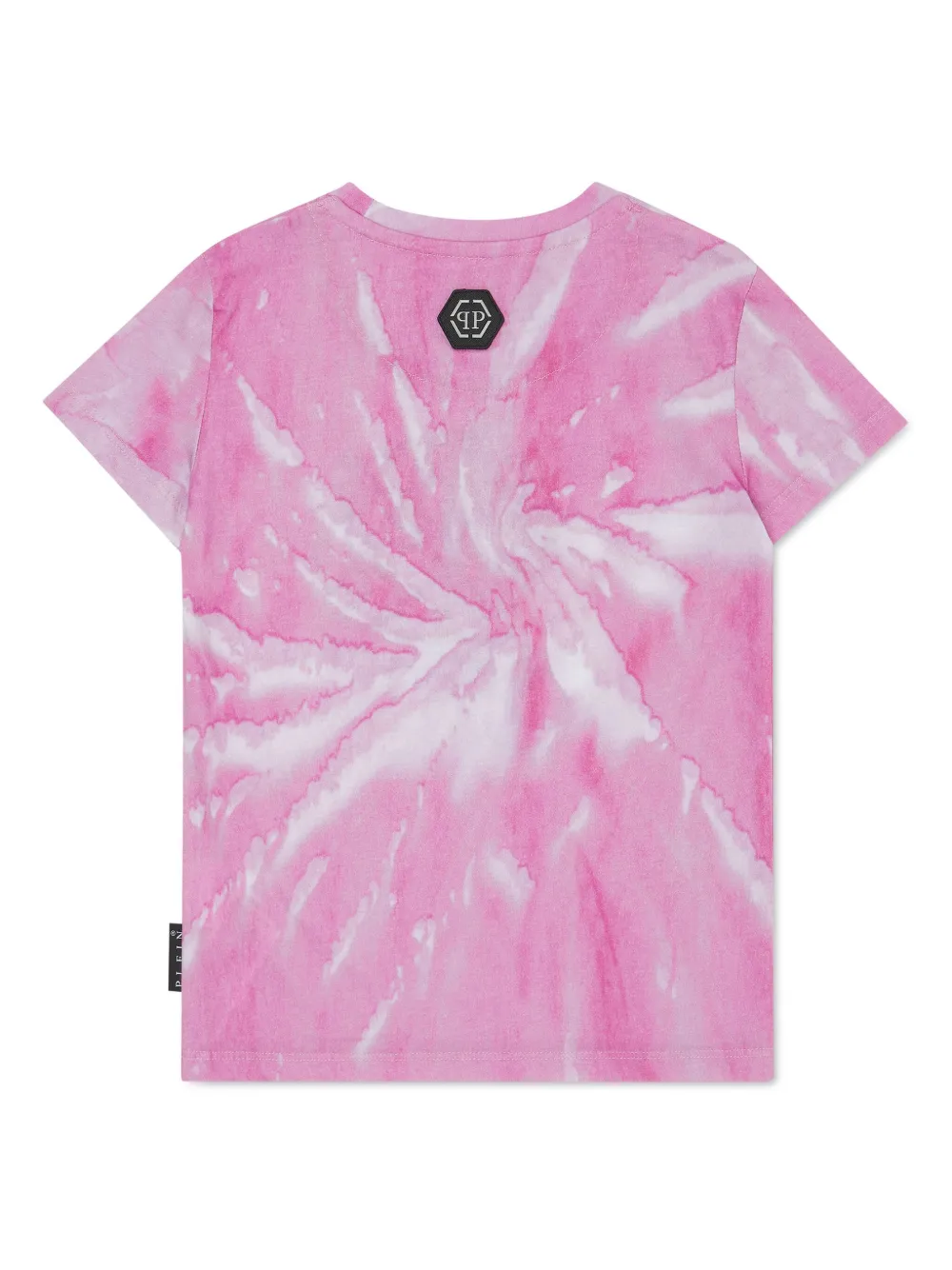 Shop Philipp Plein Tie-dye Print Cotton T-shirt In Pink