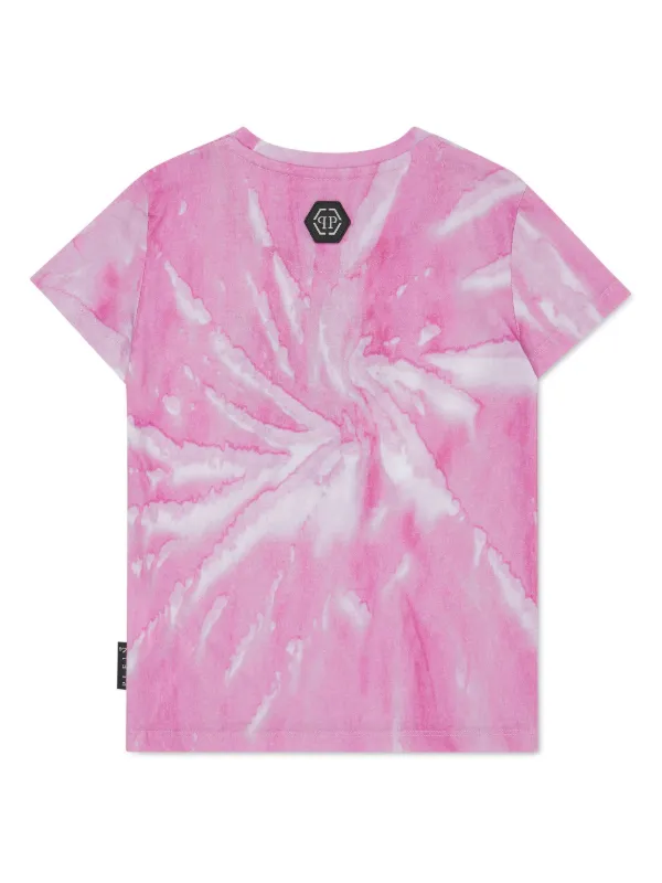 Philipp Plein Junior tie-dye Print Cotton T-shirt Pink FARFETCH PH