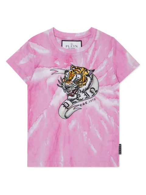 Philipp Plein Junior tie-dye print cotton T-shirt