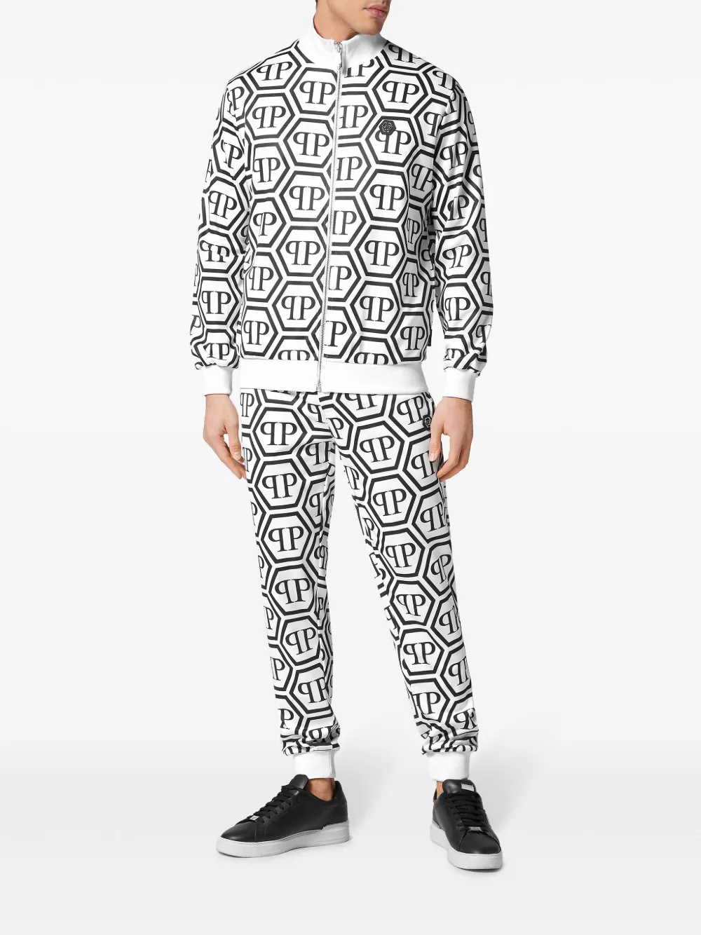 Philipp Plein Joggingbroek met monogramprint - Wit
