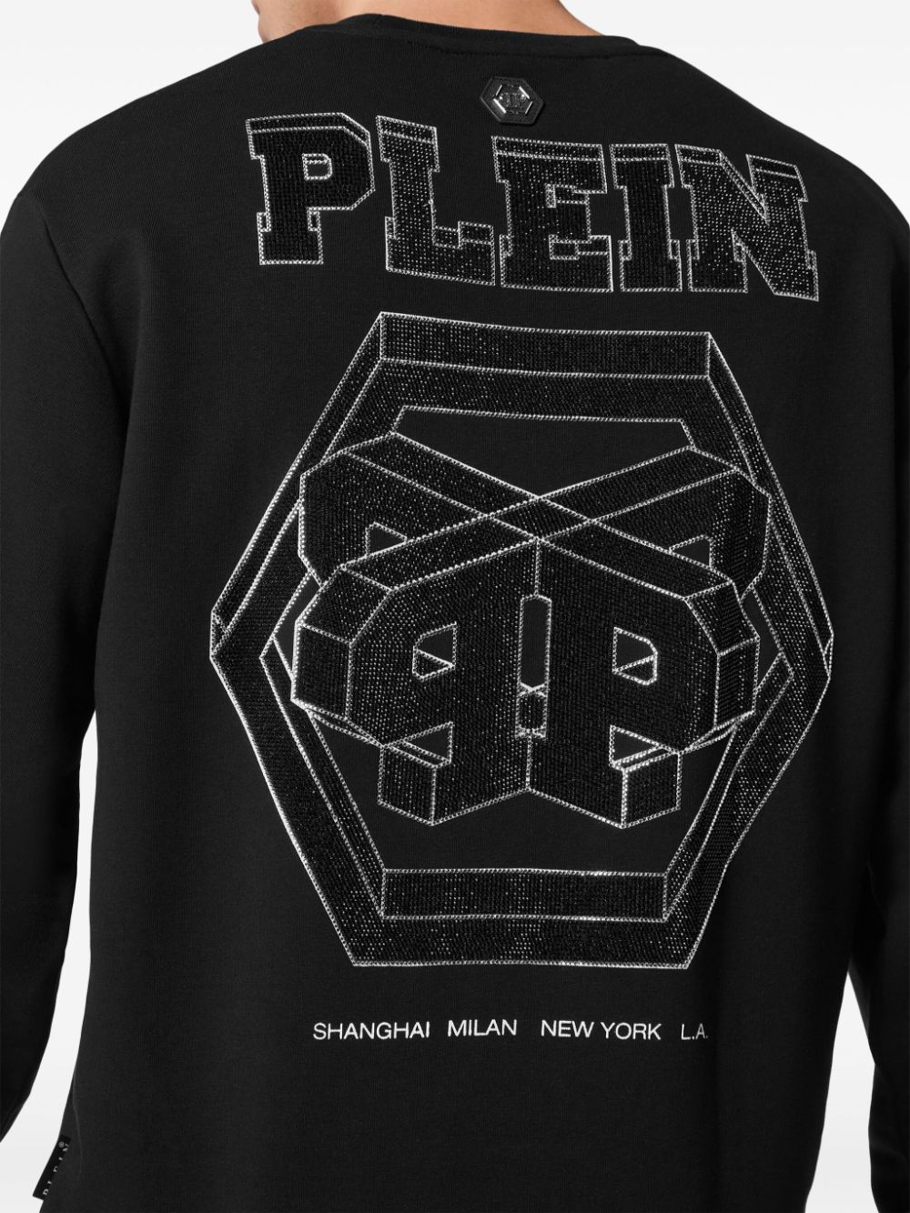 Shop Philipp Plein Wire Frame Graphic-print Sweatshirt In Black