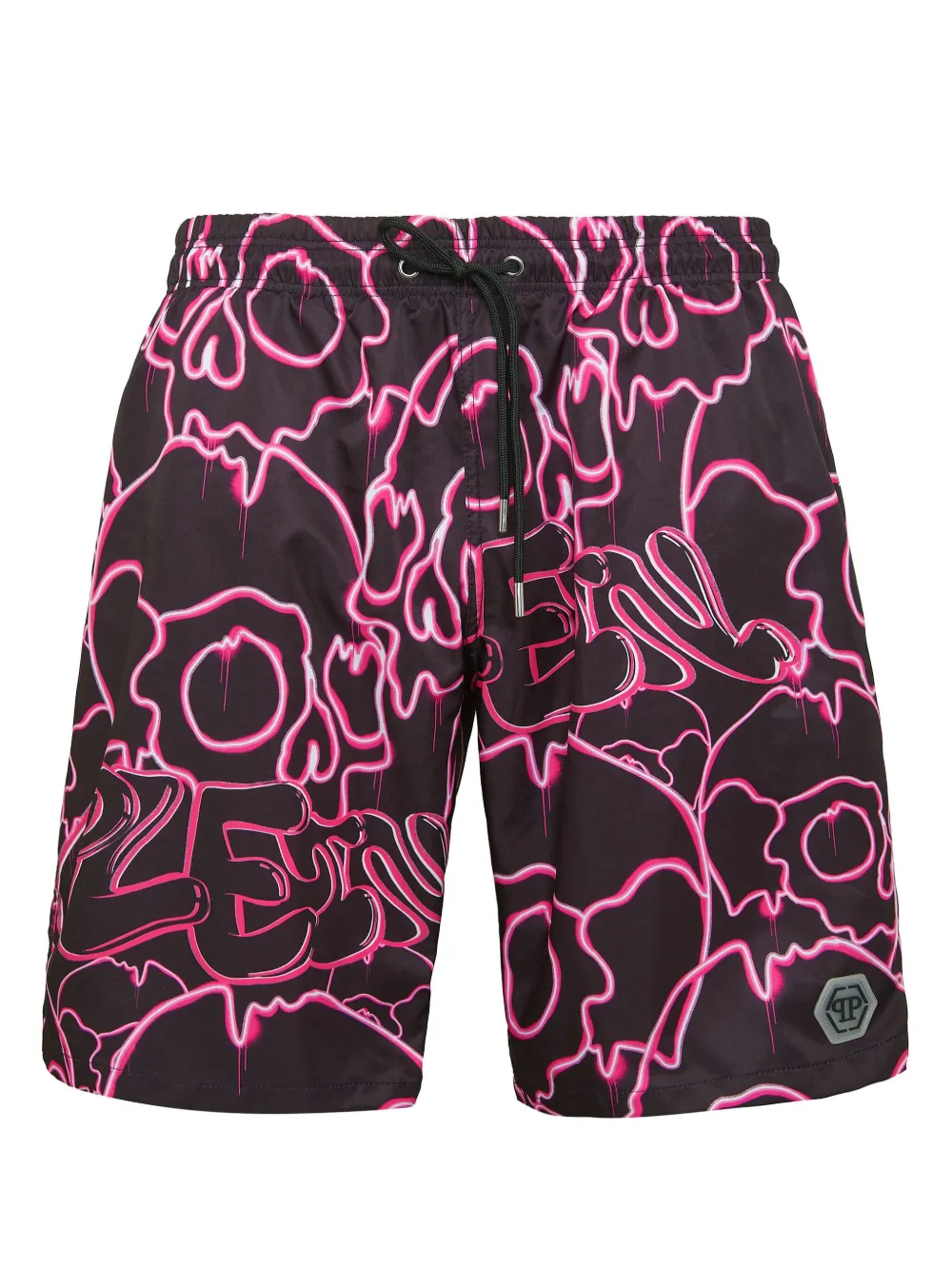 Shop Philipp Plein Skull Swimming Trunks In Black