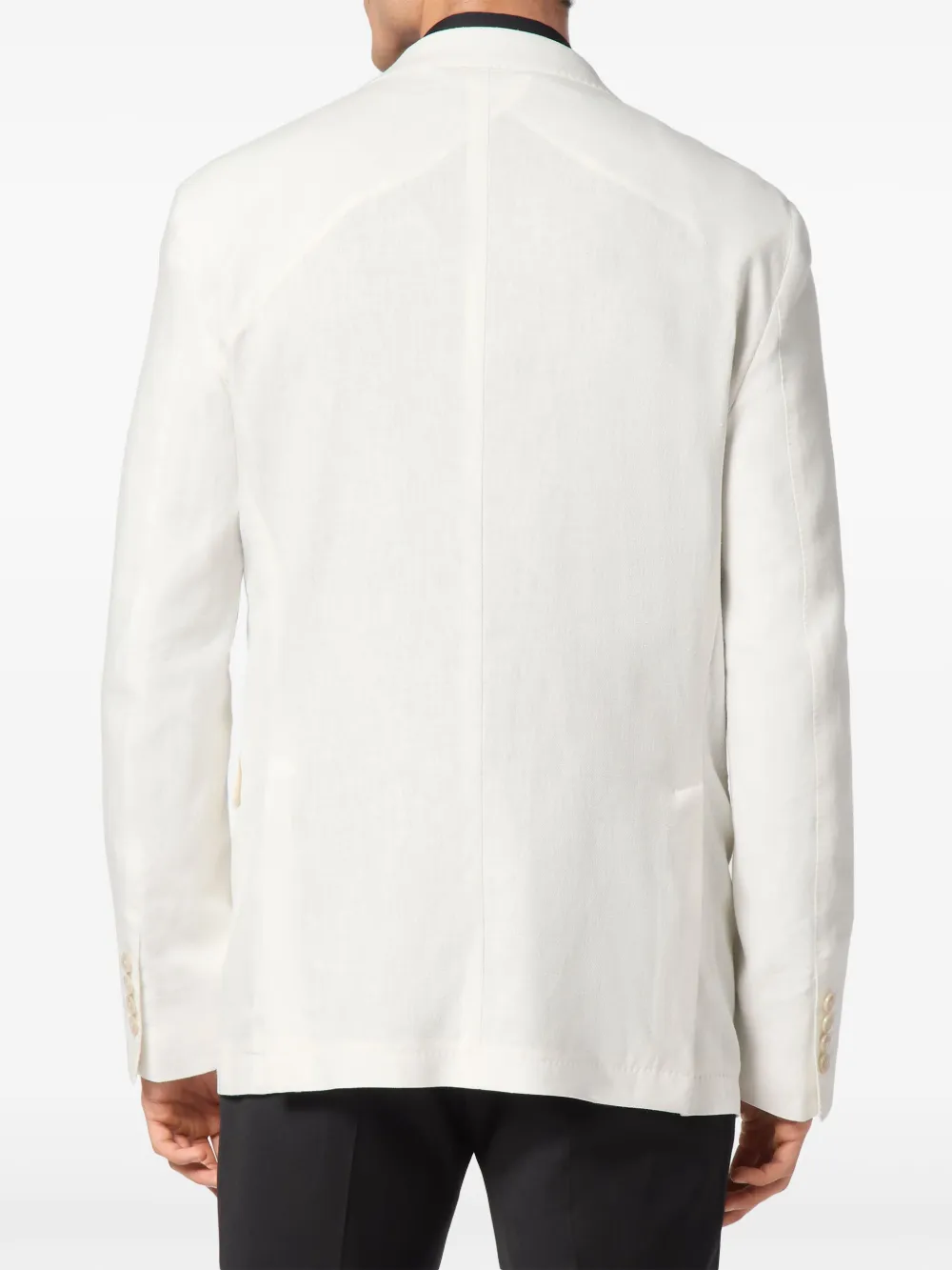 Shop Philipp Plein Notched-lapel Wool Blazer In White