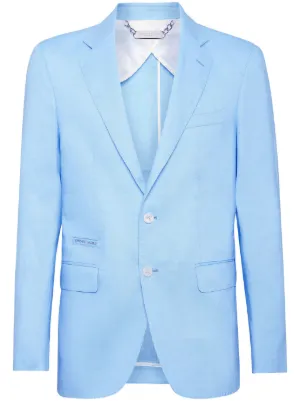 Philipp Plein Lord Fit flocked velvet blazer - Black