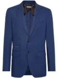 Philipp Plein single-breasted linen blazer - Blue