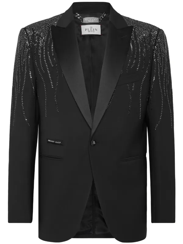スーツ PHILIP PLEIN Philipp Plein Lord Beaded Blazer | Black | FARFETCH RO