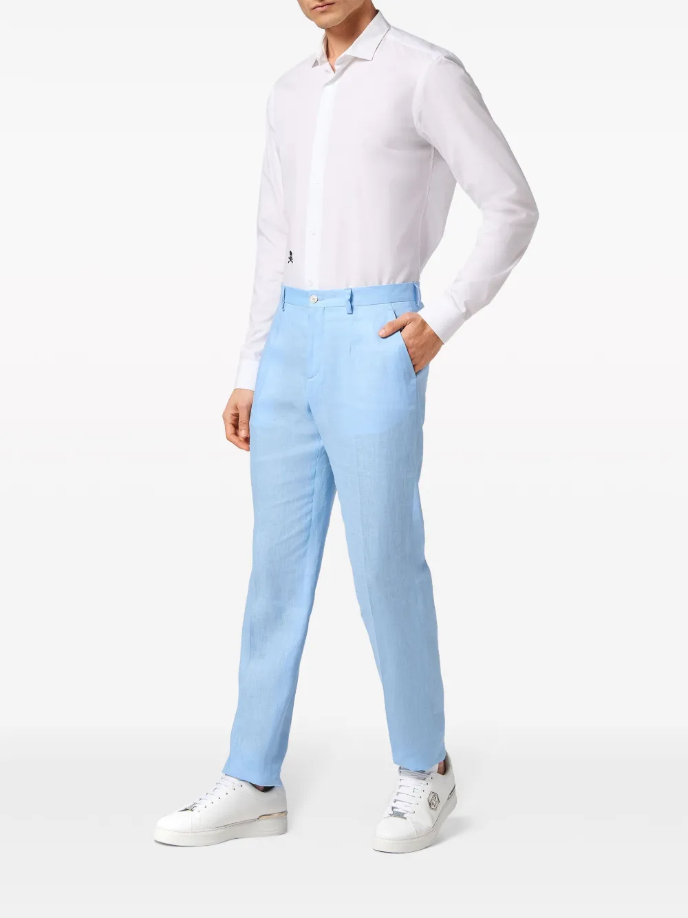 Affordable Philipp Plein linen tailored trousers Men