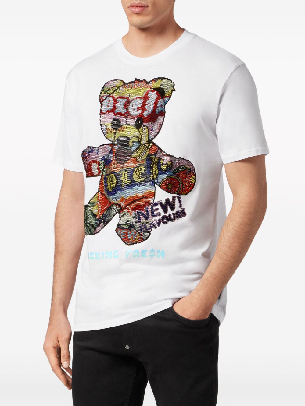 Shop Philipp Plein Tutti Frutti Cotton T-shirt In White