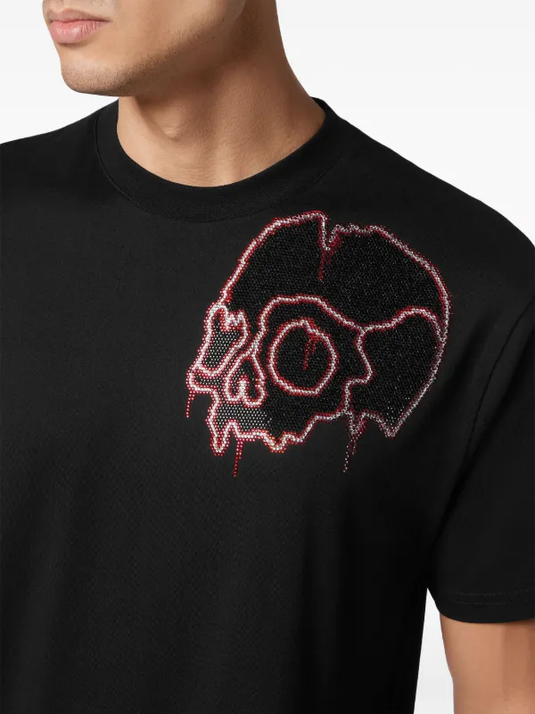 Rhinestone skull t shirt online