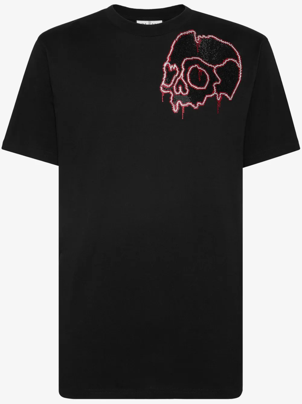 Philipp Plein rhinestone-skull cotton T-shirt | Black | Image 1