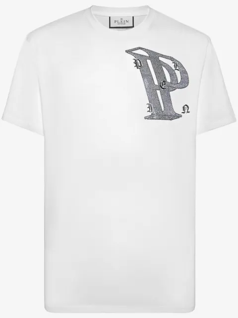 Philipp Plein rhinestone-embellished cotton T-shirt
