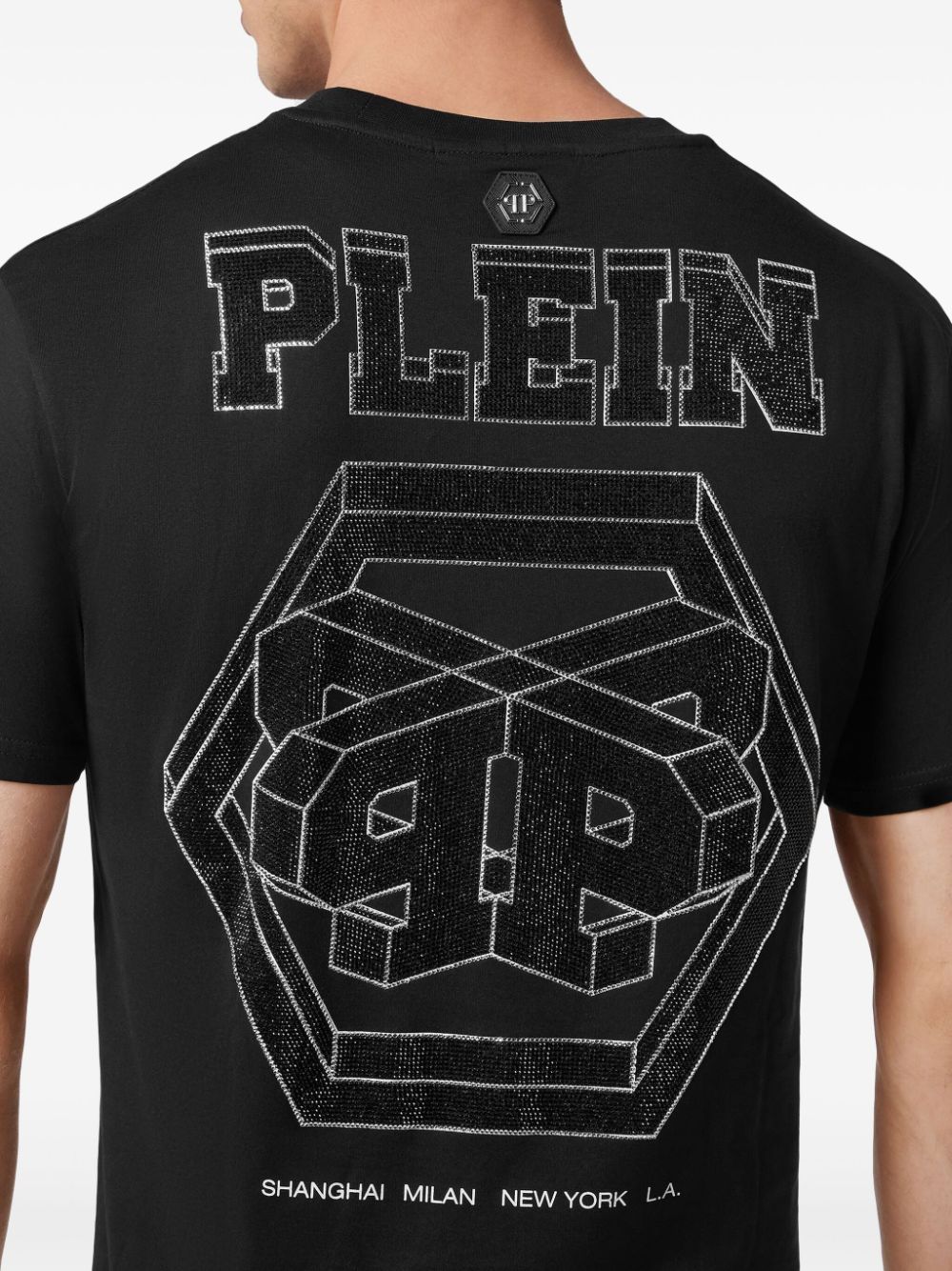 Shop Philipp Plein Wire Frame Cotton T-shirt In Schwarz