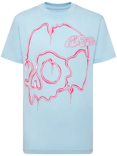 Philipp Plein playera con estampado gráfico Dripping Skull 