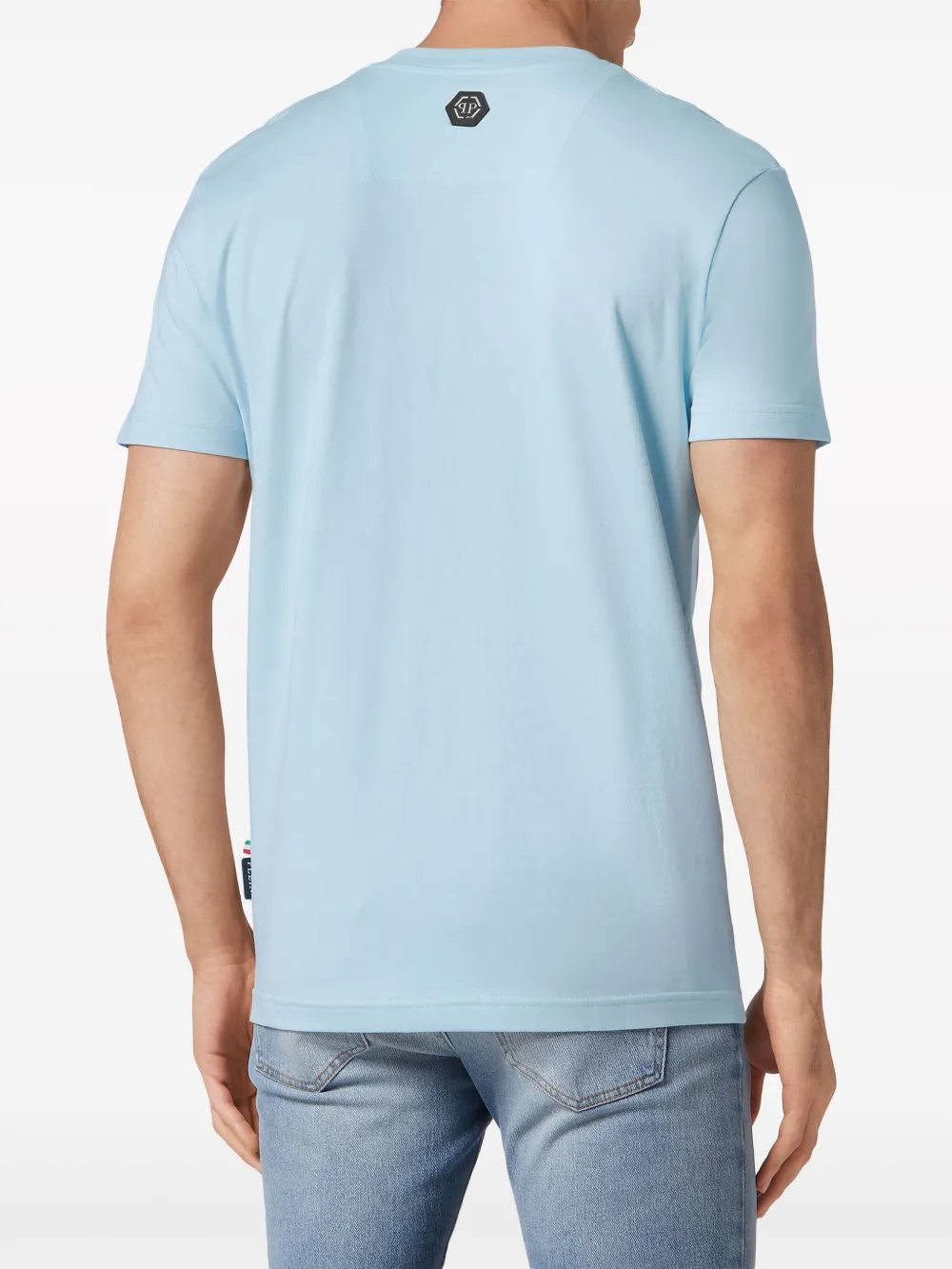 Philipp Plein T-shirt met doodskopprint Blauw