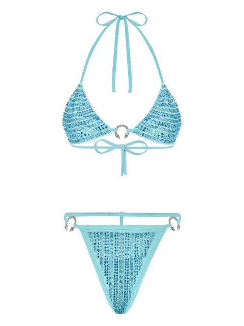 Philipp Plein crystal-embellished bikini
