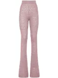Philipp Plein monogram-pattern open-knit trousers - Pink