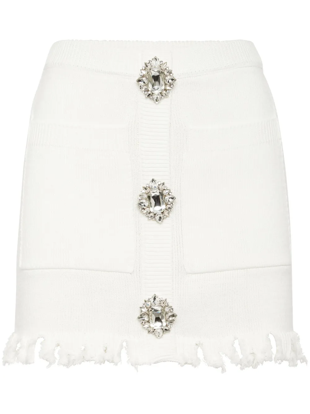 Philipp Plein Mini-rok verfraaid met kristallen Wit