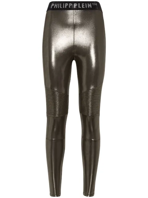 Philipp Plein leggins con logo en la pretina