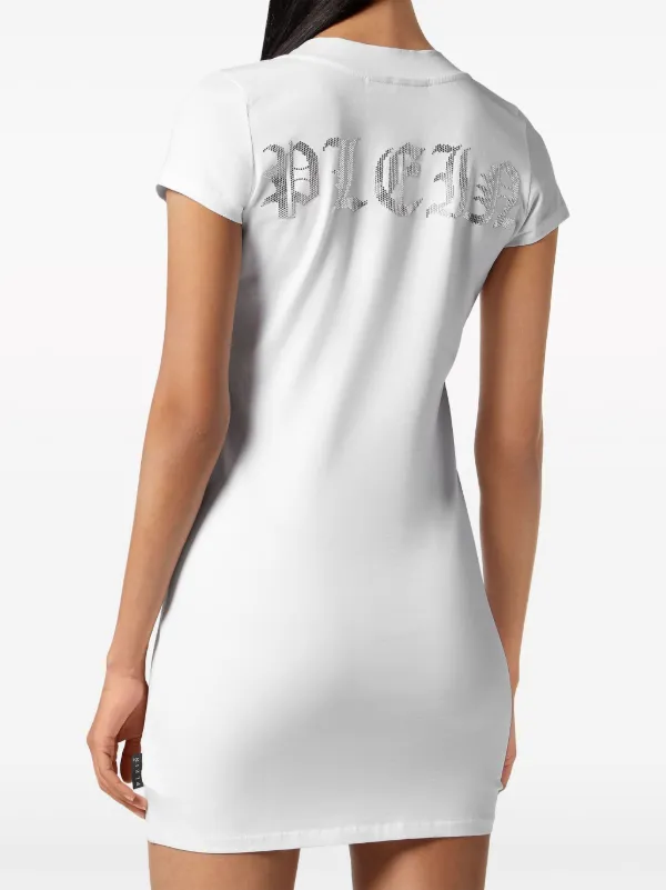 Philipp Plein rhinestone embellished T shirt Dress Farfetch