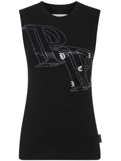Haut à logo orné de cristaux - Philipp Plein - Modalova