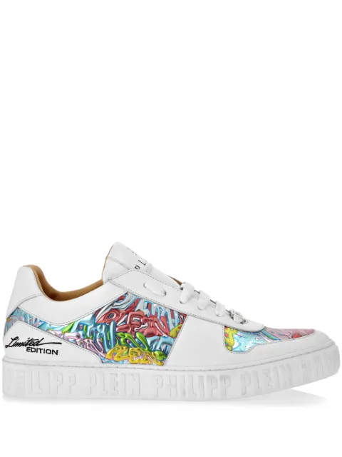 Philipp Plein graffiti-print lace-up sneakers