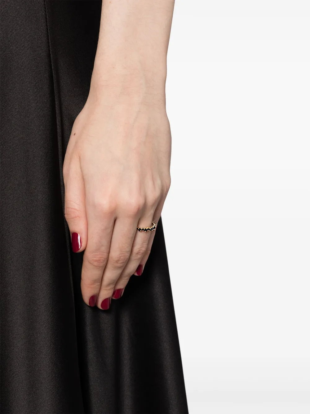 Suzanne Kalan 18kt geelgouden ring - Zwart