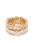Suzanne Kalan 18kt yellow gold double-row diamond eternity ring - Silver