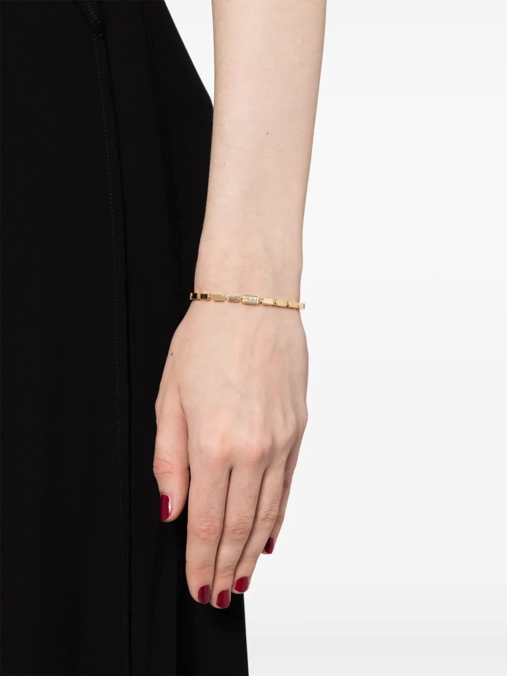 Shop Suzanne Kalan 18kt Yellow Gold Baguette Diamond Bracelet