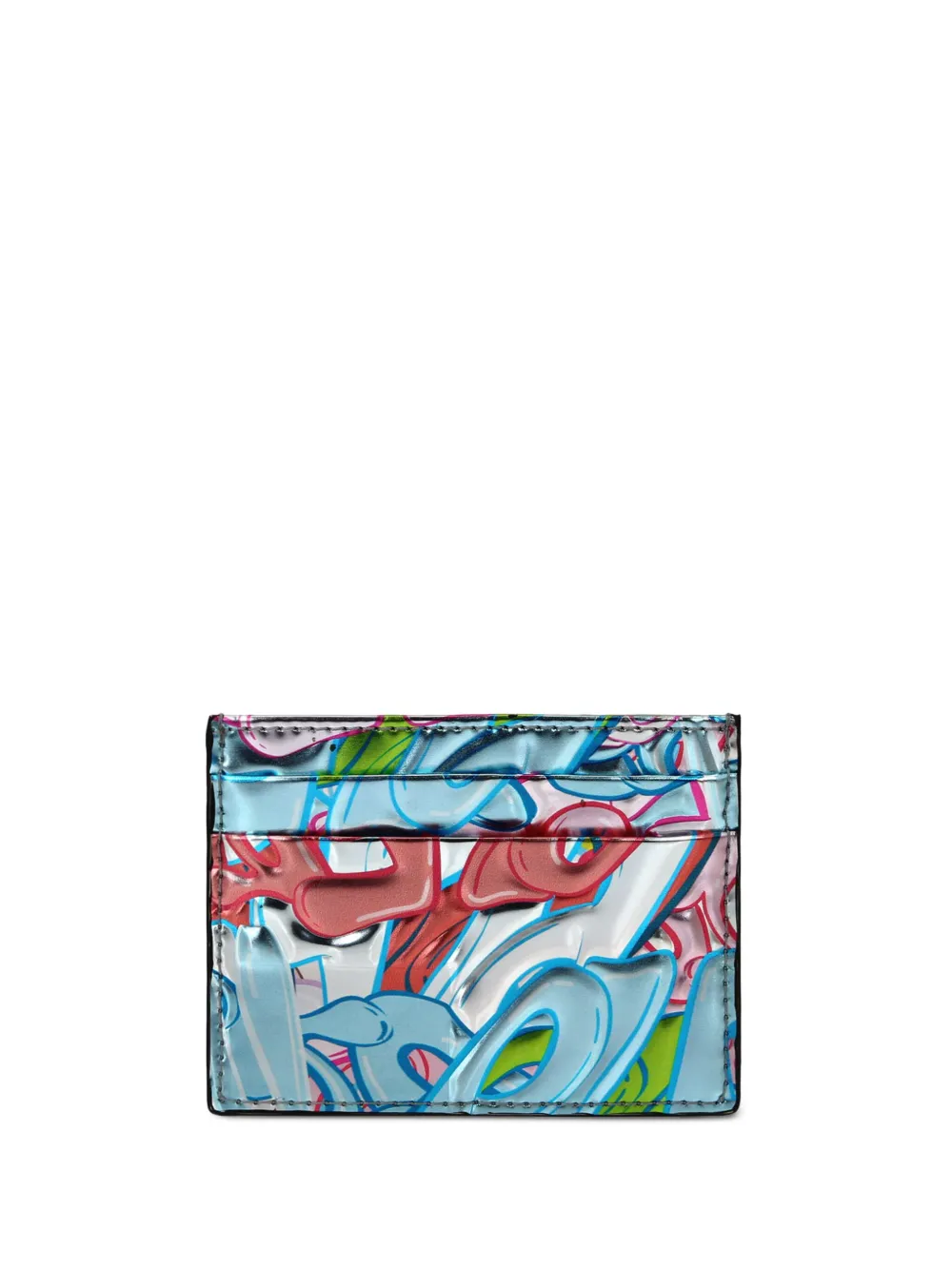 Image 2 of Philipp Plein graffiti-print leather cardholder