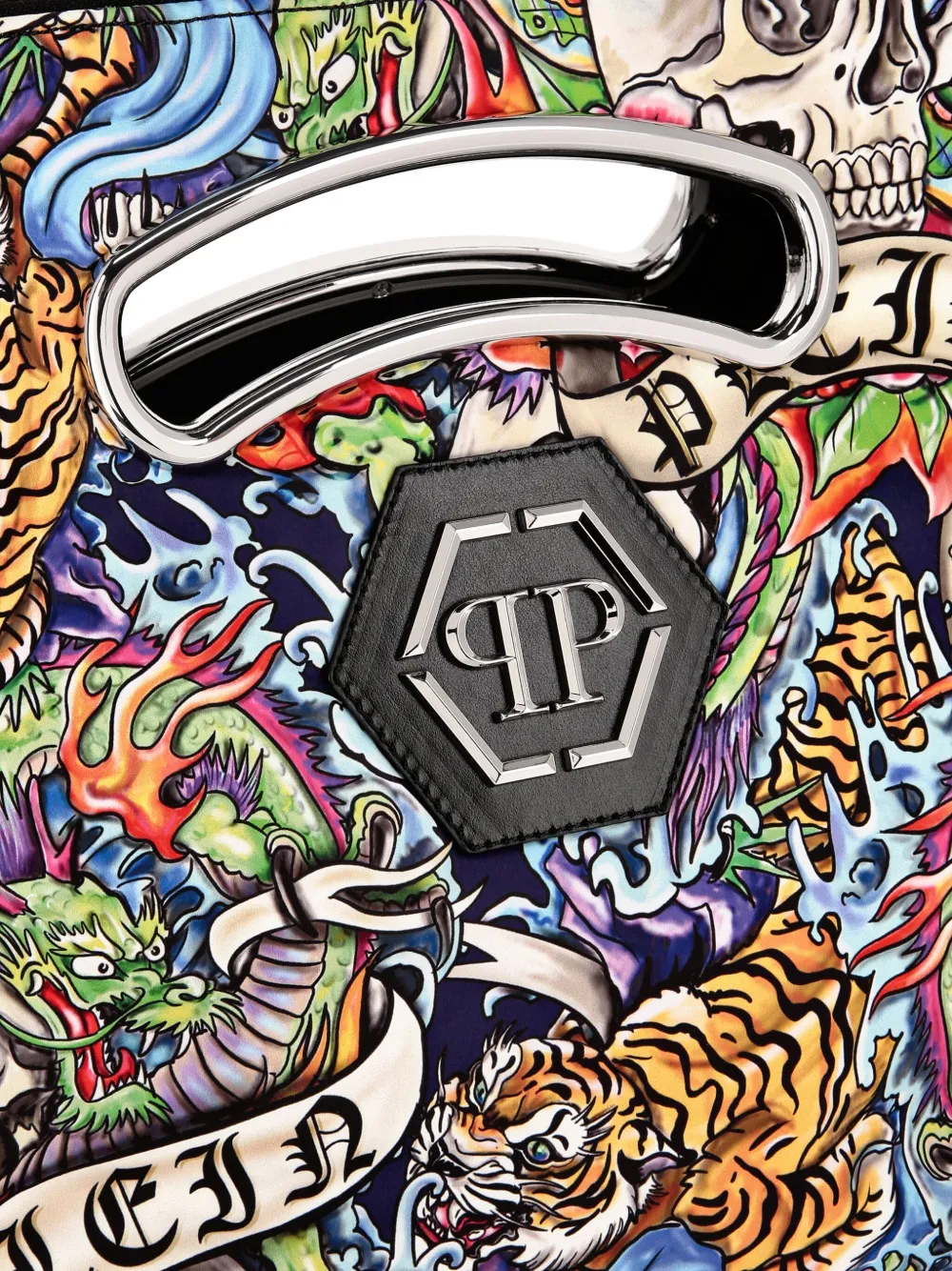 PHILIPP PLEIN MEDIUM TATTOO-PRINT TOTE BAG