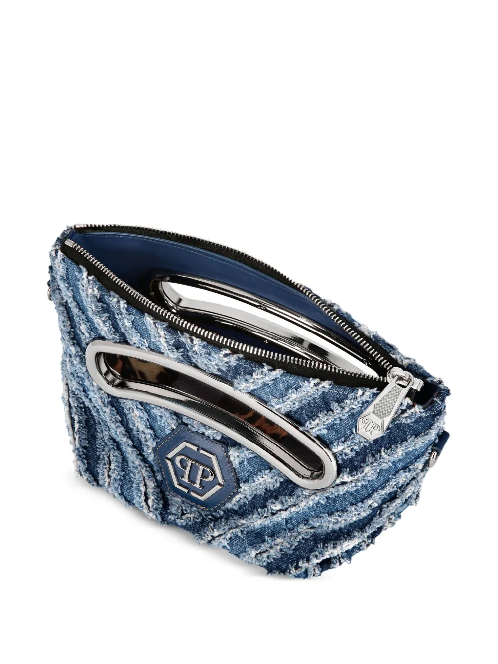 PHILIPP PLEIN SMALL DENIM TOTE BAG