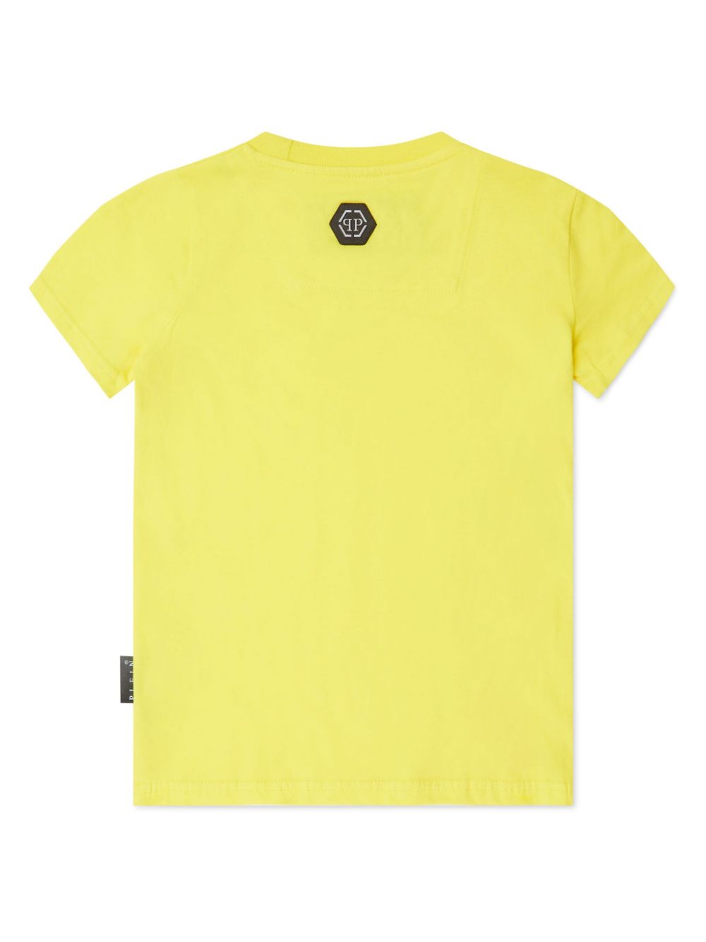 Shop Philipp Plein Tiger-print Cotton T-shirt In Yellow