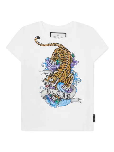 Philipp Plein Junior Tattoo-print cotton T-shirt 