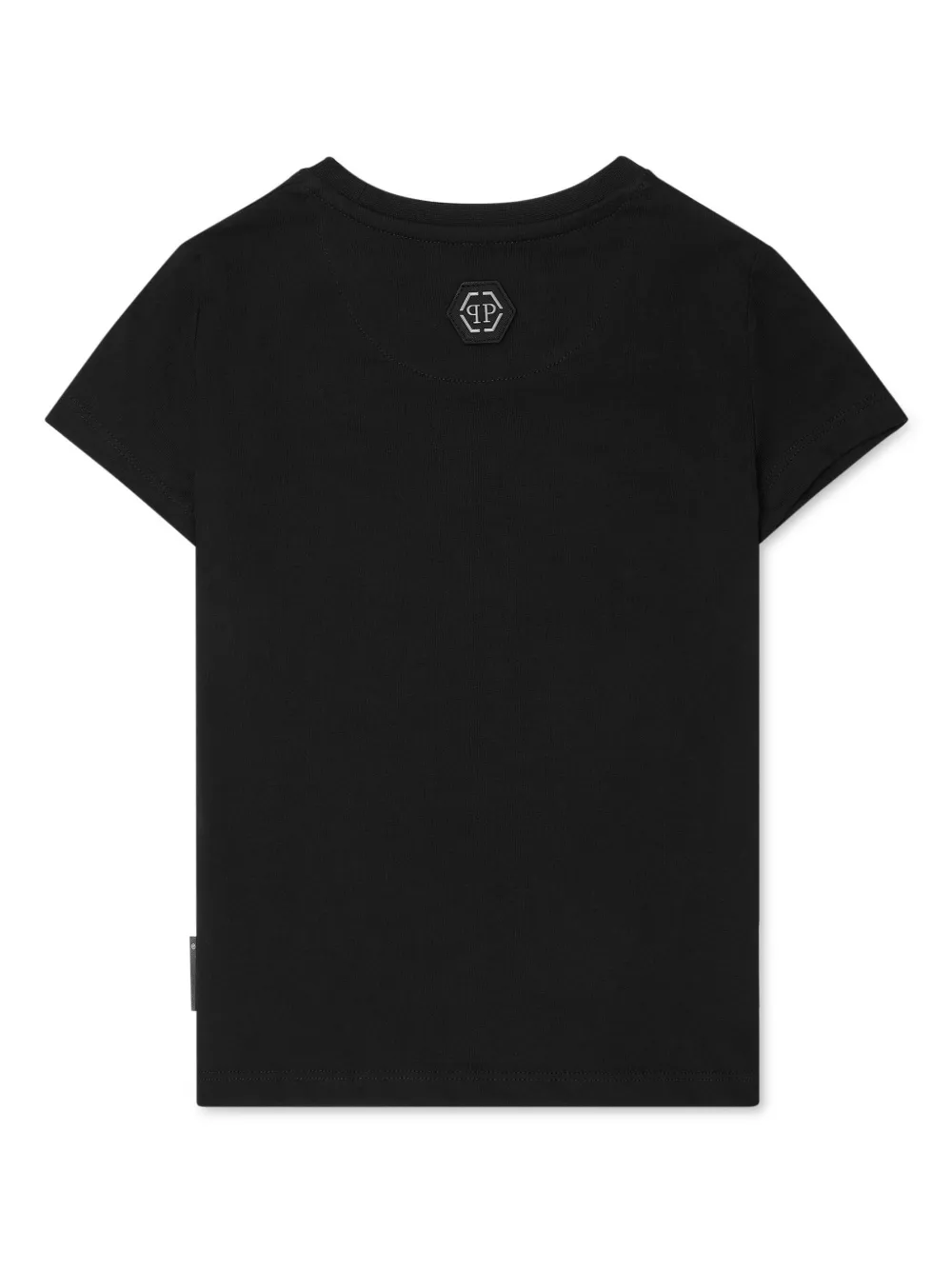 Shop Philipp Plein Crystal-embellished Cotton T-shirt In Black