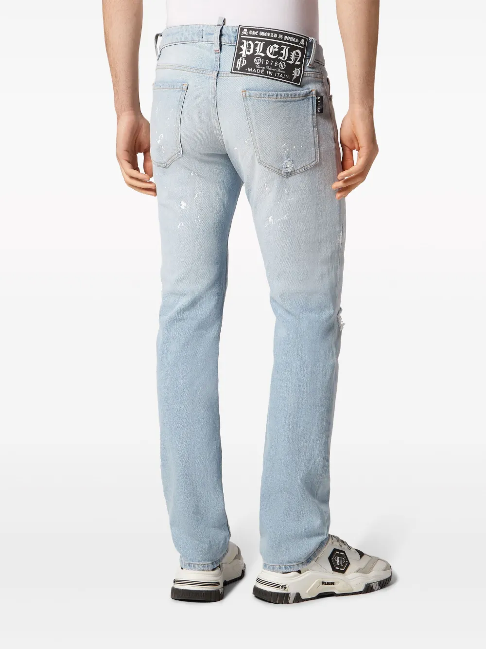 Shop Philipp Plein Super Straight Jeans In Blue