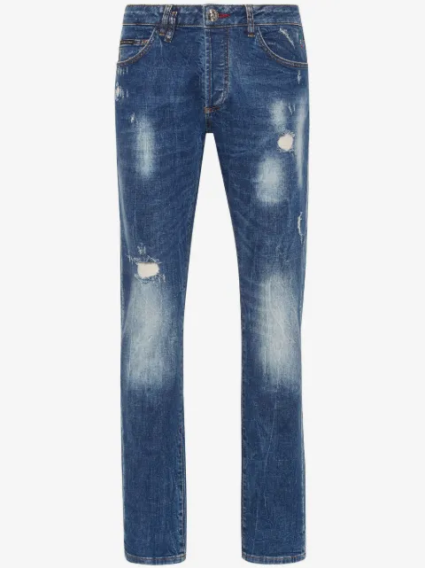 Philipp Plein Lion Circus mid-rise slim-fit jeans