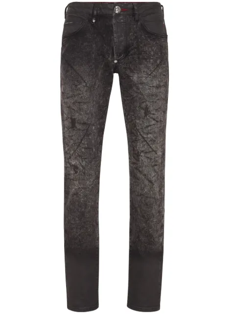 Philipp Plein jeans rectos con aplique del logo