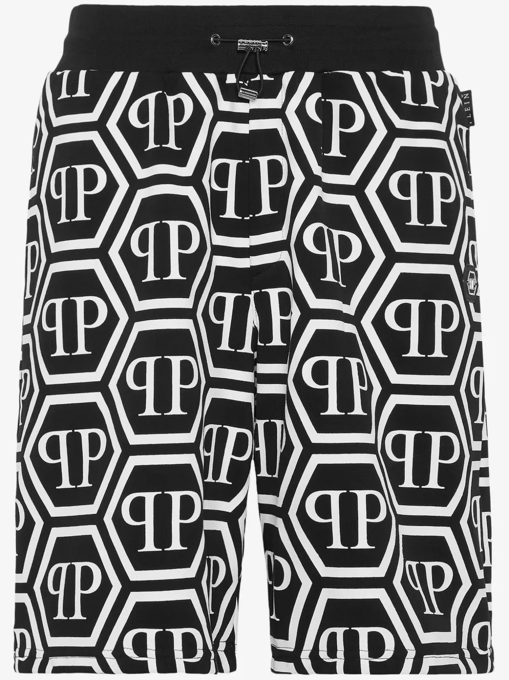 Philipp Plein monogram drawstring track shorts | Black | Image 1