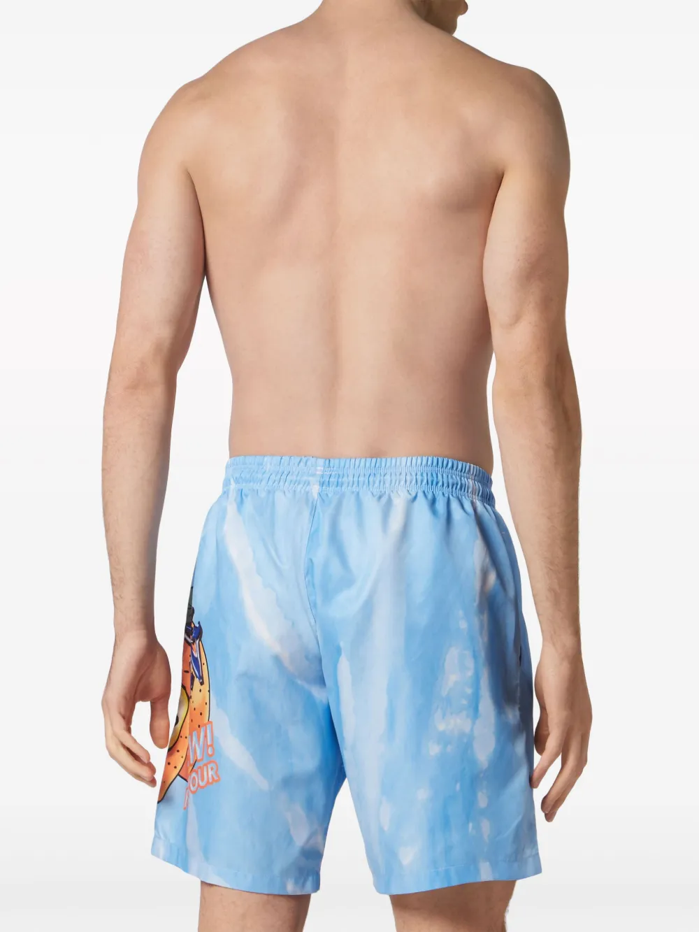 Shop Philipp Plein Tutti Frutti-print Swim Shorts In Blue