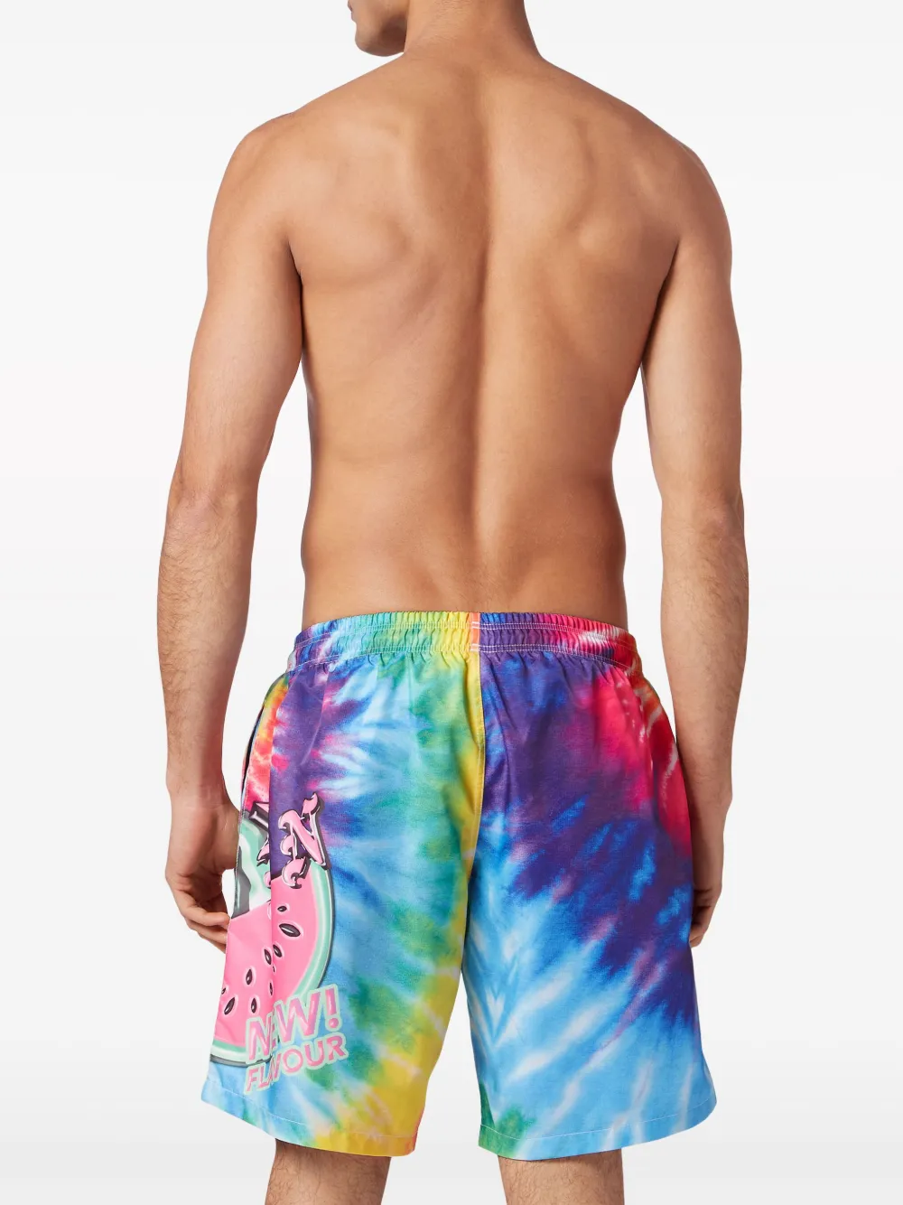 Shop Philipp Plein Tutti Frutti Swim Shorts In Blue