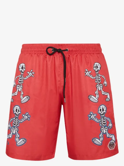 Philipp Plein short de bain à imprimé graphique