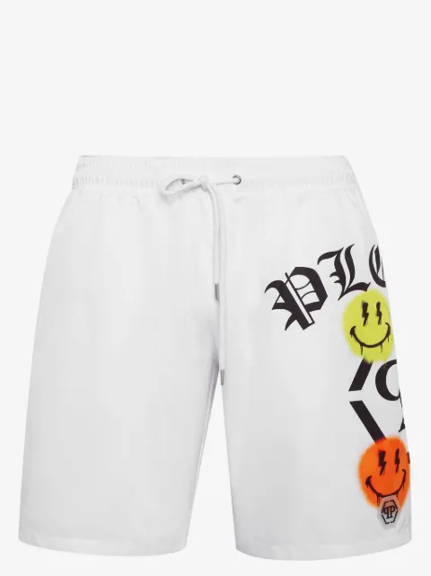 Philipp Plein logo-print swim shorts