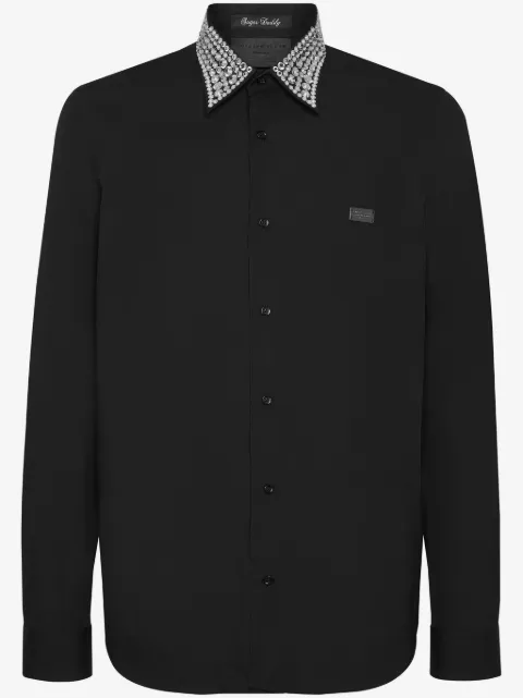 Philipp Plein Sugar Daddy crystal-embellished shirt