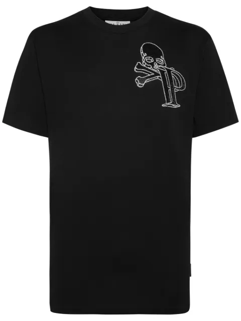 Philipp Plein rhinestone-embellished cotton T-shirt