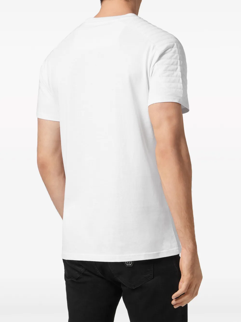 Philipp Plein Katoenen T-shirt met logoplakkaat Wit