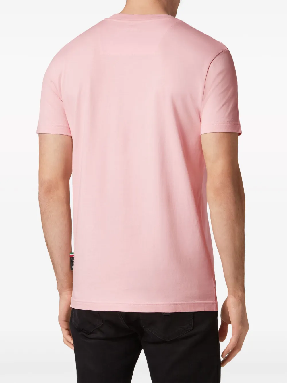 Philipp Plein T-shirt met doodskopprint - Roze