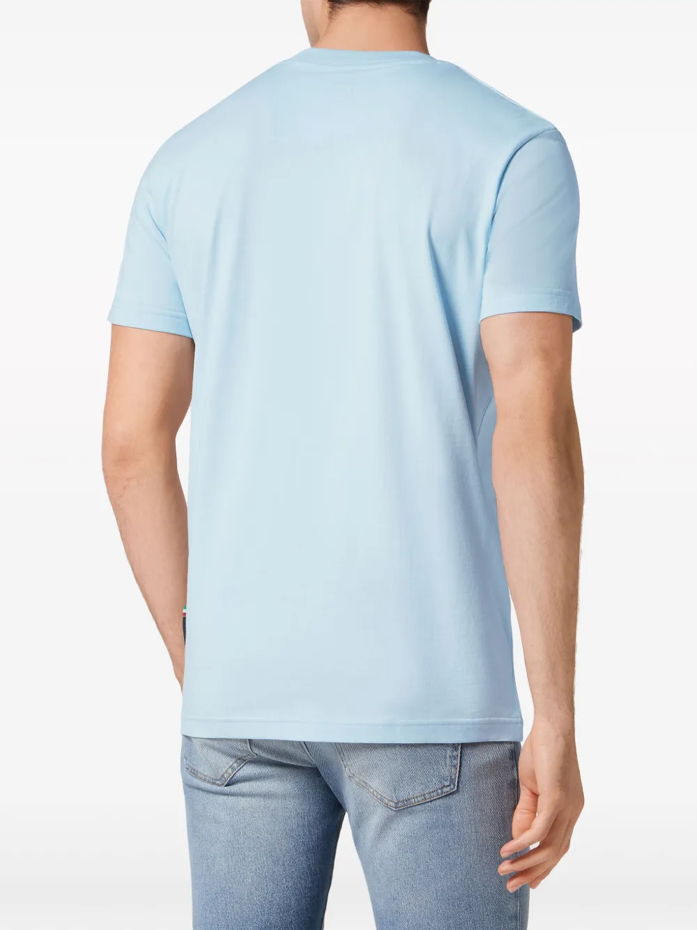 Philipp Plein T-shirt met doodskopprint - Blauw