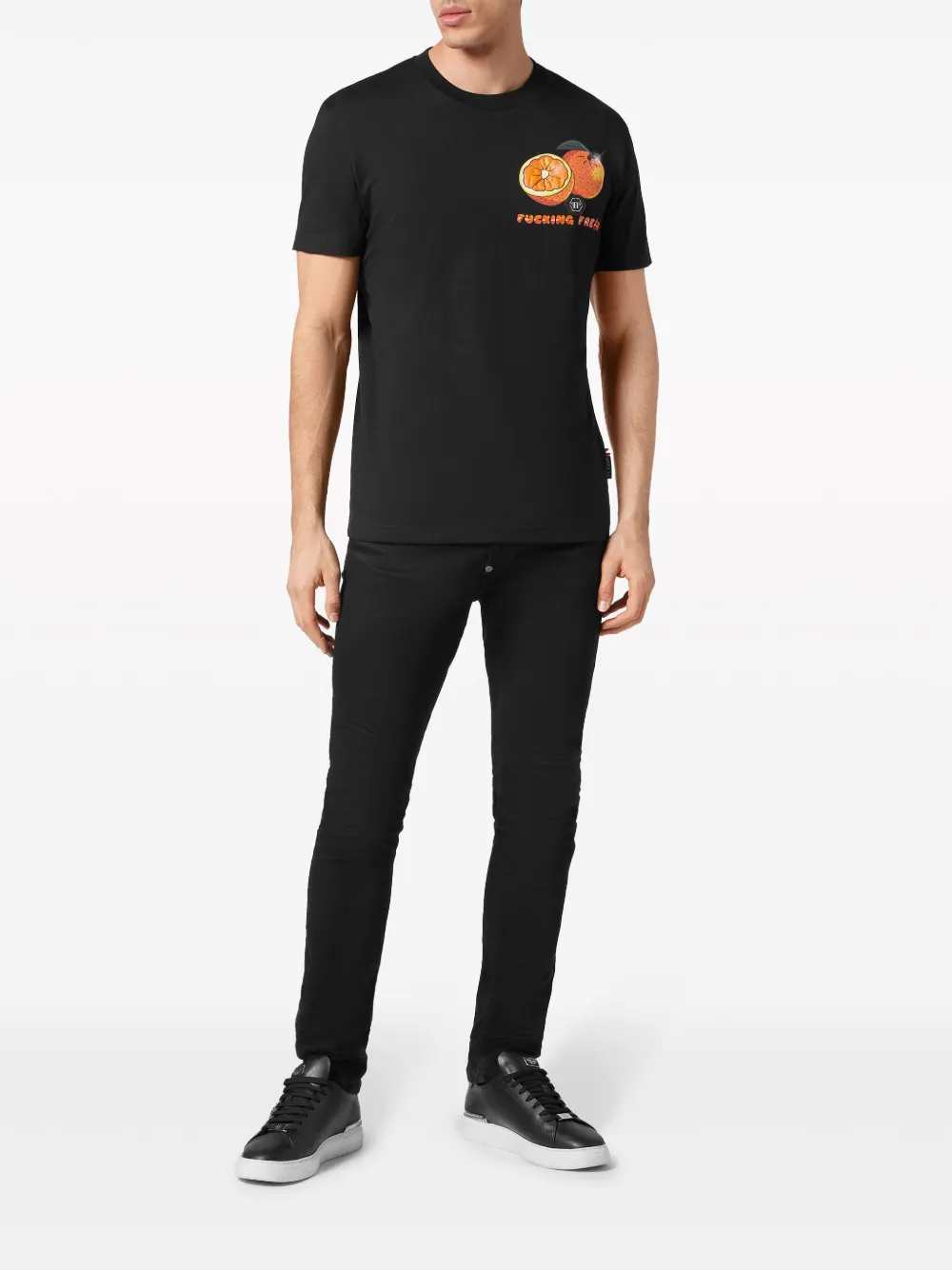 Philipp Plein T-shirt met print - Zwart