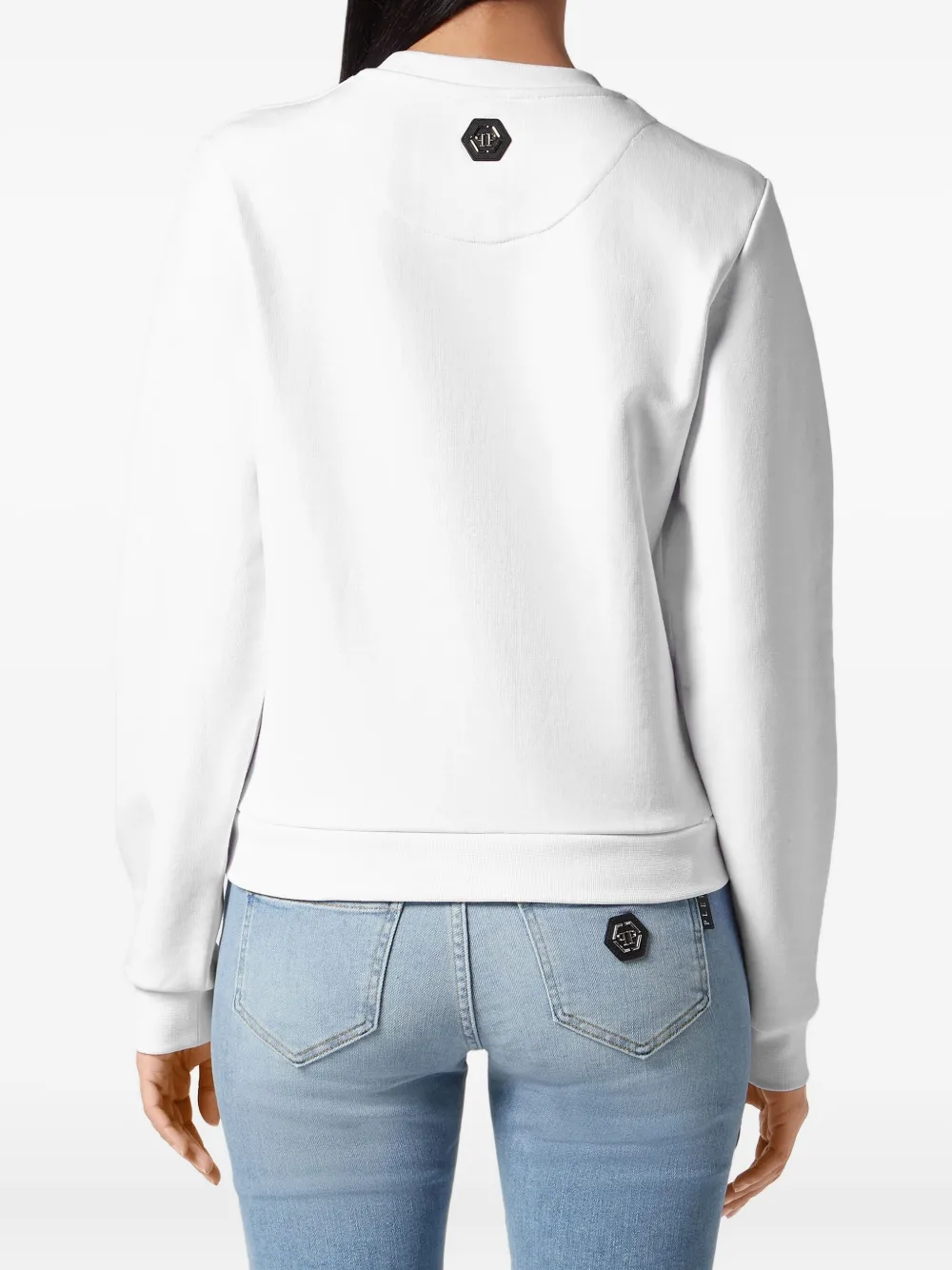 Philipp Plein logo-embellished sweatshirt Wit