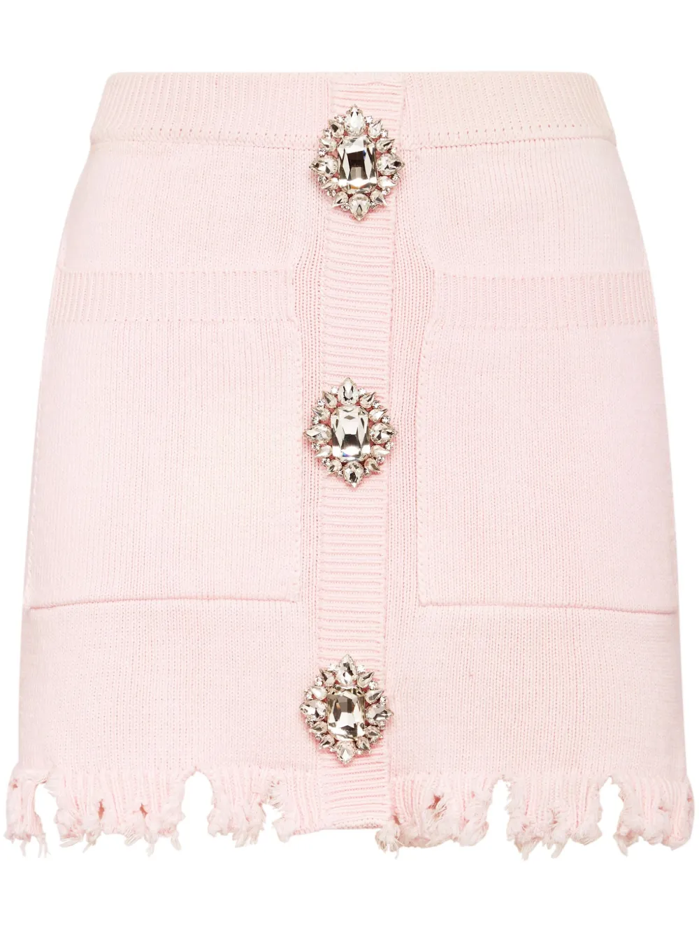 Philipp Plein Crystal-embellished Cotton Shirt In Pink